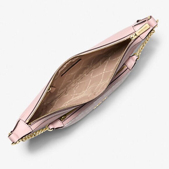 New Michael Kors Hollis Medium 2-in-1 Shoulder bag Leather & Logo Powder Blush - Picture 4 of 4